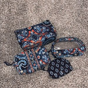 Vera Bradley make up bag set